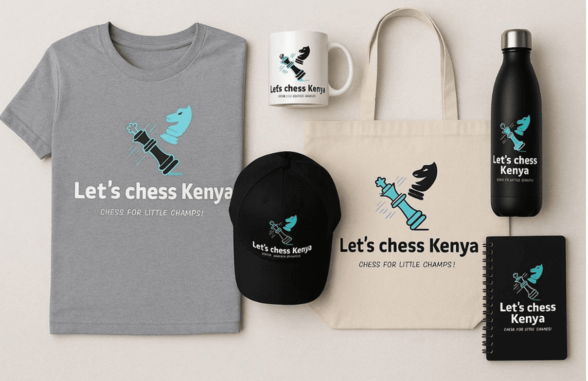 Folded branded apparel collection